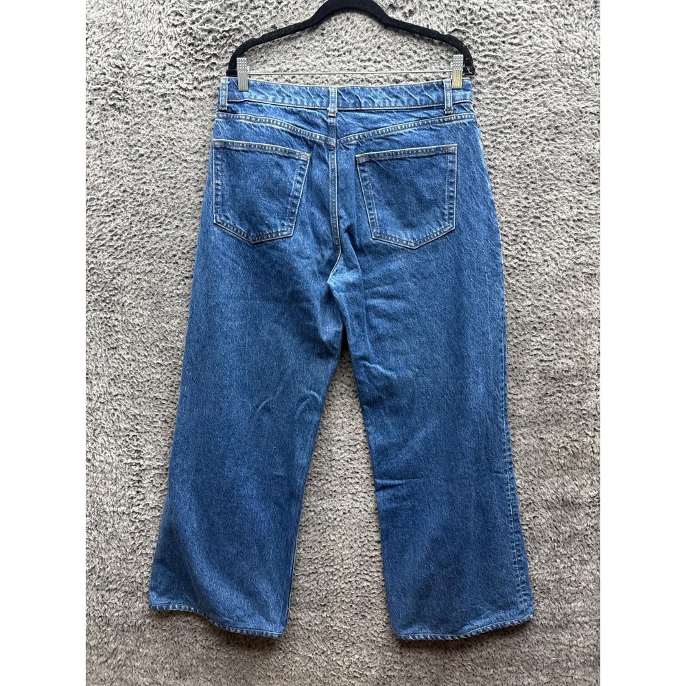 Reformation Cary Low Rise Slouchy Wide Leg Jeans Dark Wash Blue Womens Size 29 - Picture 2 of 15